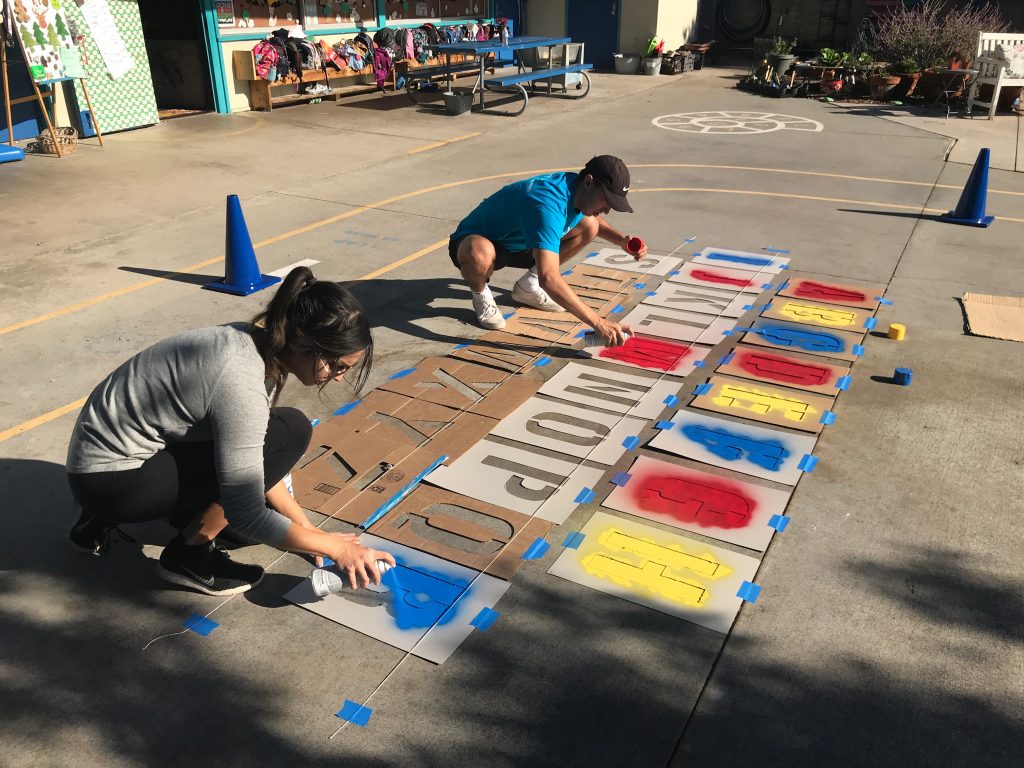 spray painting alphabet