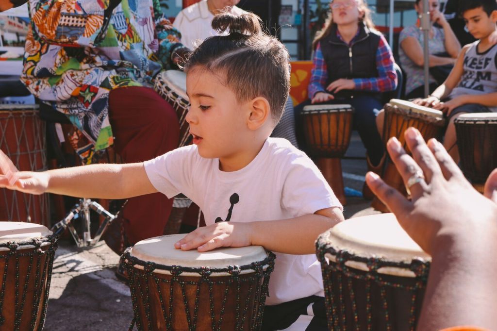 child drumming