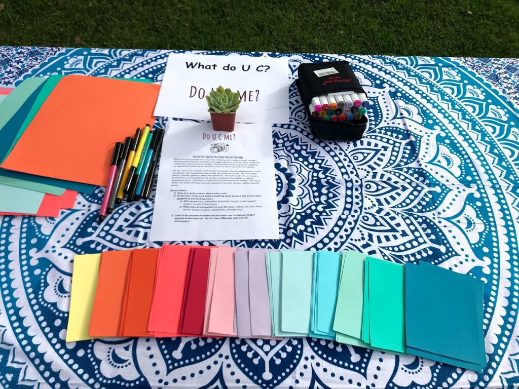 colorful papers on table