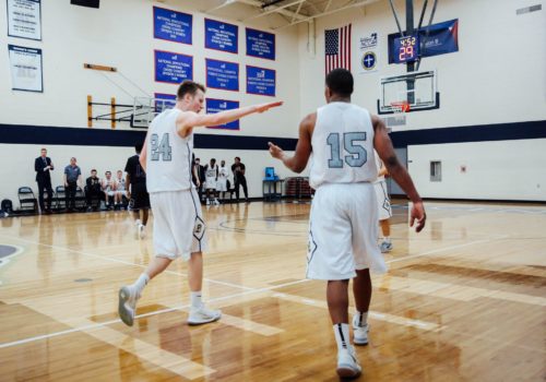 two people on basketball court
