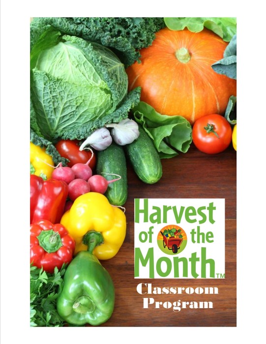 classroom program harvest of the month poster